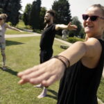 18.08.2016 Kielce. Próba plenerowa aktorów Teatru im. Stefana Żeromskiego do spektaklu Kieł. / Jarosław Kubalski / Radio Kielce