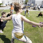 18.08.2016 Kielce. Próba plenerowa aktorów Teatru im. Stefana Żeromskiego do spektaklu Kieł. / Jarosław Kubalski / Radio Kielce