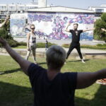 18.08.2016 Kielce. Próba plenerowa aktorów Teatru im. Stefana Żeromskiego do spektaklu Kieł. / Jarosław Kubalski / Radio Kielce