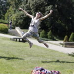 18.08.2016 Kielce. Próba plenerowa aktorów Teatru im. Stefana Żeromskiego do spektaklu Kieł. / Jarosław Kubalski / Radio Kielce