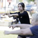 18.08.2016 Kielce. Próba plenerowa aktorów Teatru im. Stefana Żeromskiego do spektaklu Kieł. / Jarosław Kubalski / Radio Kielce