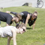 18.08.2016 Kielce. Próba plenerowa aktorów Teatru im. Stefana Żeromskiego do spektaklu Kieł. / Jarosław Kubalski / Radio Kielce