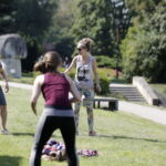 18.08.2016 Kielce. Próba plenerowa aktorów Teatru im. Stefana Żeromskiego do spektaklu Kieł. / Jarosław Kubalski / Radio Kielce