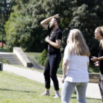 18.08.2016 Kielce. Próba plenerowa aktorów Teatru im. Stefana Żeromskiego do spektaklu Kieł. / Jarosław Kubalski / Radio Kielce