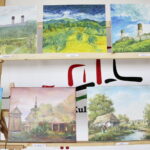 20.08.2016 Chęciny. Wernisaż poplenerowej wystawy malarskiej. "Chęcińskie pocztówki". / Jarosław Kubalski / Radio Kielce