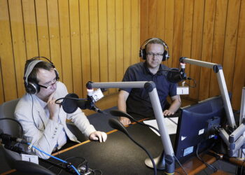 23.08.2016 Kielce. Punkty Widzenia. Jarosław Skrzydło i Zbigniew Michnicki / Jarosław Kubalski / Radio Kielce