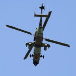 31.08.2016 Kielce. Przygotowania do MSPO. Laduje helikopter Tiger koncernu Airbus Helicopters. / Jarosław Kubalski / Radio Kielce