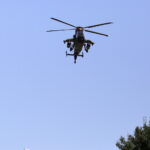 31.08.2016 Kielce. Przygotowania do MSPO. Laduje helikopter Tiger koncernu Airbus Helicopters. / Jarosław Kubalski / Radio Kielce