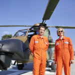 31.08.2016 Kielce. Przygotowania do MSPO. Laduje helikopter Tiger koncernu Airbus Helicopters. / Jarosław Kubalski / Radio Kielce