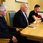 2.8.2016 Kielce. Konferencja prasowa w Kurii Biskupiej przed pieszą pielgrzymką na Jasną Górę. / Wojciech Habdas / Radio Kielce