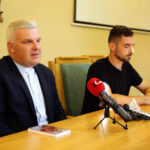 2.8.2016 Kielce. Konferencja prasowa w Kurii Biskupiej przed pieszą pielgrzymką na Jasną Górę. / Wojciech Habdas / Radio Kielce