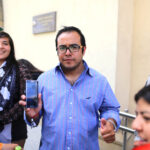 2.8.2016 Kielce. Pielgrzymi Światowych Dni Młodzieży z Chile, zwiedzają Kielce. / Wojciech Habdas / Radio Kielce