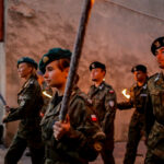 11.08.2016. Chęciny. Apel podsumowujący Marsz Szlakiem Pierwszej Kompanii Kadrowej / Wojciech Habdas / Radio Kielce