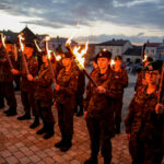 11.08.2016. Chęciny. Apel podsumowujący Marsz Szlakiem Pierwszej Kompanii Kadrowej / Wojciech Habdas / Radio Kielce