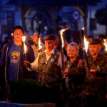 11.08.2016. Chęciny. Apel podsumowujący Marsz Szlakiem Pierwszej Kompanii Kadrowej / Wojciech Habdas / Radio Kielce