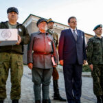 11.08.2016. Chęciny. Apel podsumowujący Marsz Szlakiem Pierwszej Kompanii Kadrowej / Wojciech Habdas / Radio Kielce