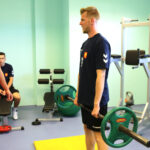 12.8.2016 Chęciny. Trening zawodników Effectora w hali w Chęcinach. Peter Wohlfahrtstätter. / Wojciech Habdas / Radio Kielce