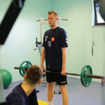 12.8.2016 Chęciny. Trening zawodników Effectora w hali w Chęcinach. Peter Wohlfahrtstätter. / Wojciech Habdas / Radio Kielce