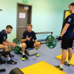 12.8.2016 Chęciny. Trening zawodników Effectora w hali w Chęcinach. / Wojciech Habdas / Radio Kielce