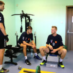 12.8.2016 Chęciny. Trening zawodników Effectora w hali w Chęcinach. / Wojciech Habdas / Radio Kielce