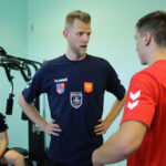 12.8.2016 Chęciny. Trening zawodników Effectora w hali w Chęcinach. Peter Wohlfahrtstätter / Wojciech Habdas / Radio Kielce