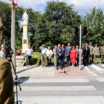 12.8.2016 Kielce. Kadrówka wkroczyła do Kielc. Komendant marszu złoży pierwszy meldunek przedstawicielom samorządu Kielc / Wojciech Habdas / Radio Kielce