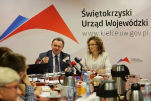 24.08.2016. Konferencja u wojewody świętokrzyskiego / Wojciech Habdas / Radio Kielce