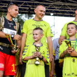 28.8.2016 Kielce. Binkowski Run - dekoracja zwycięzców biegu na 2 km mężczyzn / Wojciech Habdas / Radio Kielce