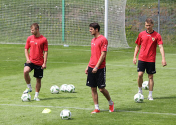9.6.2016 Kielce. Pierwszy trening Korony przed nowym sezonem / Wojciech Habdas / Radio Kielce