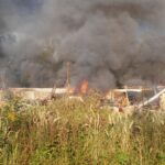 Pożar hal magazynowych w Wąchocku (16 września 2016) / Tomasz Piwko / Radio Kielce