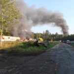 Pożar hal magazynowych w Wąchocku (16 września 2016) / Tomasz Piwko / Radio Kielce