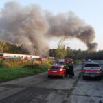 Pożar hal magazynowych w Wąchocku (16 września 2016) / Tomasz Piwko / Radio Kielce