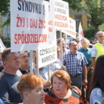 07.09.2016. Protest mieszańców SM Hutnik w Ostrowcu. Program "Interwencja" / Krzysztof Bujnowicz / Radio Kielce
