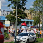 07.09.2016. Protest mieszańców SM Hutnik w Ostrowcu. Program "Interwencja" / Krzysztof Bujnowicz / Radio Kielce