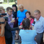 07.09.2016. Protest mieszańców SM Hutnik w Ostrowcu. Program "Interwencja" / Krzysztof Bujnowicz / Radio Kielce