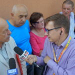 07.09.2016. Protest mieszańców SM Hutnik w Ostrowcu. Program "Interwencja" / Krzysztof Bujnowicz / Radio Kielce