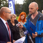 21.9.2016 Opatów. Interwencja Radia Kielce i TVP3 w Opatowie dotycząca sytuacji w tamtejszym szpitalu. / Krzysztof Bujnowicz / Radio Kielce