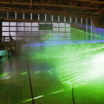 02.09.2016 Ostrowiec Świętokrzyski. Prezentacja drużyny siatkarek KSZO Ostrowiec. Pokaz laserów. / Jarosław Kubalski / Radio Kielce