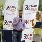 03.09.2016 Kielce. Piknik w ogrodzie Radia Kielce. Prezentacja nowej ramówki oraz podsumowanie akcji "Wakacje z duchami historii". Paweł Solarz i Renata Morąg. / Jarosław Kubalski / Radio Kielce