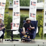 03.09.2016 Kielce. Piknik w ogrodzie Radia Kielce. Prezentacja nowej ramówki oraz podsumowanie akcji "Wakacje z duchami historii". jarosław panek i Ewa Okońska / Jarosław Kubalski / Radio Kielce