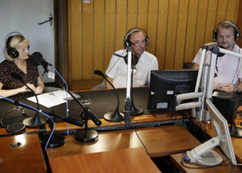 08.09.2016 Kielce. Punkty Widzenia. Mirosława Klimek, Dariusz Saletra i Paweł Barucha. / Jarosław Kubalski / Radio Kielce