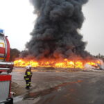 26.09.2016 Wąchock. Pożar przy ulicy Elaboracji. / Tomasz Piwko / Radio Kielce