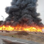 26.09.2016 Wąchock. Pożar przy ulicy Elaboracji. / Tomasz Piwko / Radio Kielce