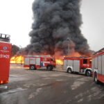 26.09.2016 Wąchock. Pożar przy ulicy Elaboracji. / Tomasz Piwko / Radio Kielce