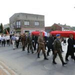 10.09.2016. Pogrzeb żołnierzy wyklętych Józefa Figarskiego ps. "Śmiały" i Czesława Spadło ps. "Mały" w Wąchocku / Wojciech Habdas / Radio Kielce