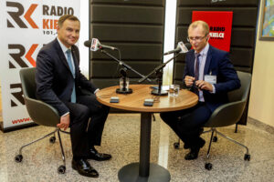 9.9.2016 Kielce. MSPO. Wywiad z Prezydentem Andrzejem Dudą. / Wojciech Habdas / Radio Kielce