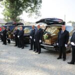 10.09.2016. Pogrzeb żołnierzy wyklętych Józefa Figarskiego ps. "Śmiały" i Czesława Spadło ps. "Mały" w Wąchocku / Wojciech Habdas / Radio Kielce