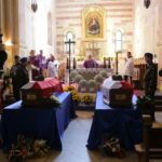 10.09.2016. Pogrzeb żołnierzy wyklętych Józefa Figarskiego ps. "Śmiały" i Czesława Spadło ps. "Mały" w Wąchocku / Wojciech Habdas / Radio Kielce