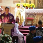 10.09.2016. Pogrzeb żołnierzy wyklętych Józefa Figarskiego ps. "Śmiały" i Czesława Spadło ps. "Mały" w Wąchocku / Wojciech Habdas / Radio Kielce