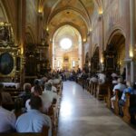 10.09.2016. Pogrzeb żołnierzy wyklętych Józefa Figarskiego ps. "Śmiały" i Czesława Spadło ps. "Mały" w Wąchocku / Wojciech Habdas / Radio Kielce